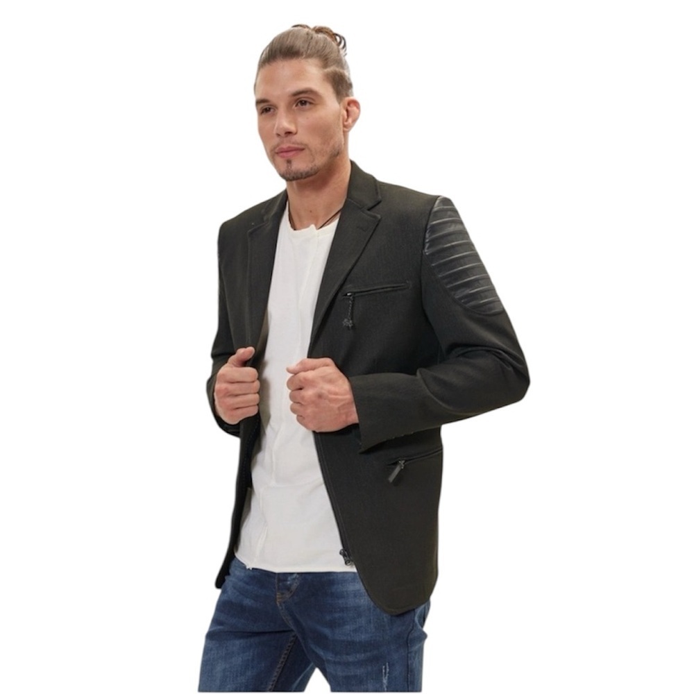 🔥 🆕 RNT 23 RON TOMSON Modern Shoulder Moto Cross Shoulder Sports Coat - Black M